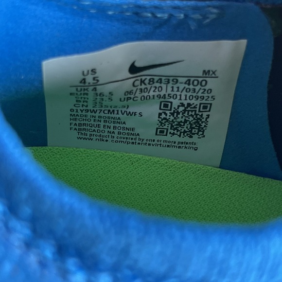 Nike Phantom GT ELITE FG ACC Soccer Blue Youth Size US 4.5/Woman Sz 6 main image 5